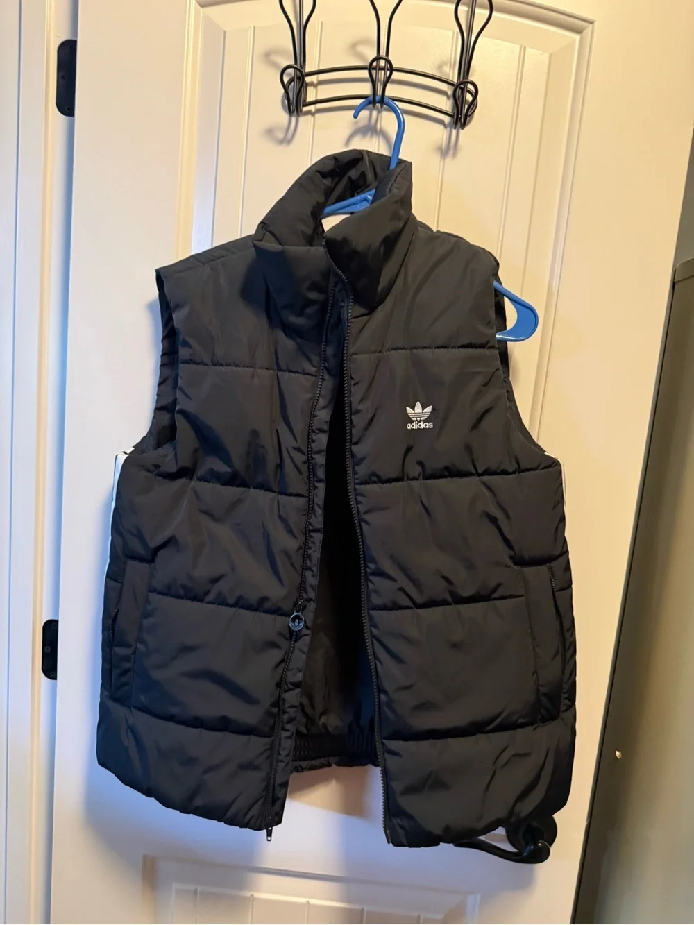 adidas Kids Black Quilted Puffer Vest